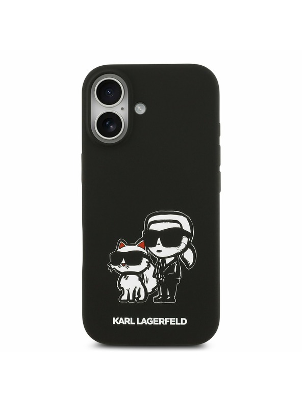 Karl Lagerfeld Karl Lagerfeld Liquid Silicone K&CH Sketch MagSafe Stražnji Poklopac za iPhone 17 Black
