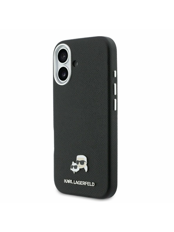 Karl Lagerfeld Karl Lagerfeld PU Karl and Choupette Heads Pins MagSafe Stražnji Poklopac za iPhone 17 Black