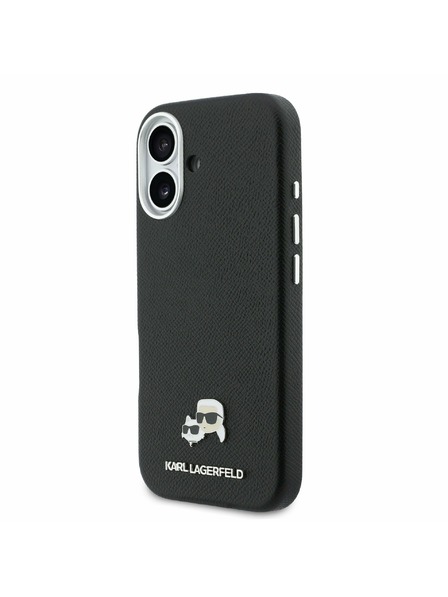 Karl Lagerfeld Karl Lagerfeld PU Karl and Choupette Heads Pins MagSafe Stražnji Poklopac za iPhone 17 Black