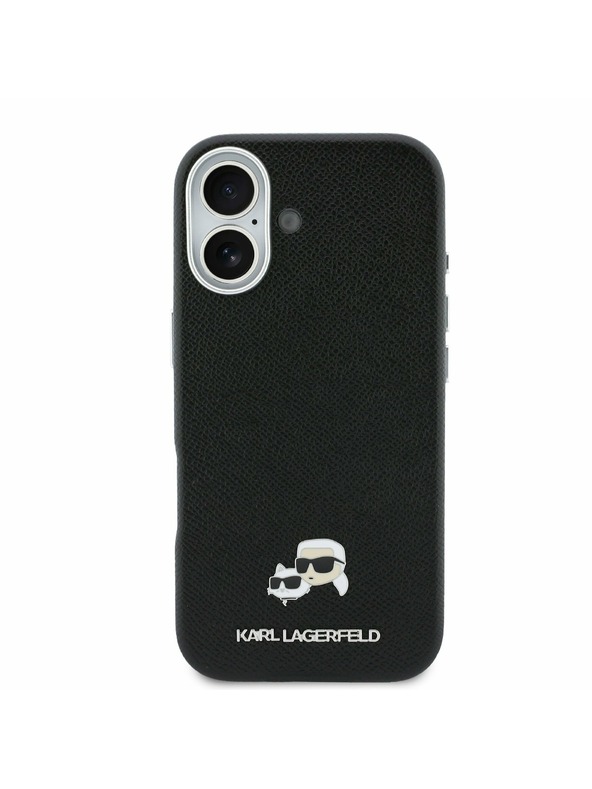 Karl Lagerfeld Karl Lagerfeld PU Karl and Choupette Heads Pins MagSafe Stražnji Poklopac za iPhone 17 Black