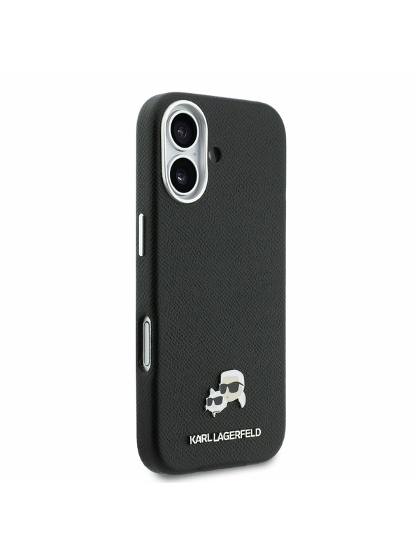 Karl Lagerfeld Karl Lagerfeld PU Karl and Choupette Heads Pins MagSafe Stražnji Poklopac za iPhone 17 Black
