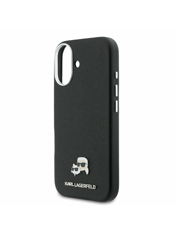 Karl Lagerfeld Karl Lagerfeld PU Karl and Choupette Heads Pins MagSafe Stražnji Poklopac za iPhone 17 Black