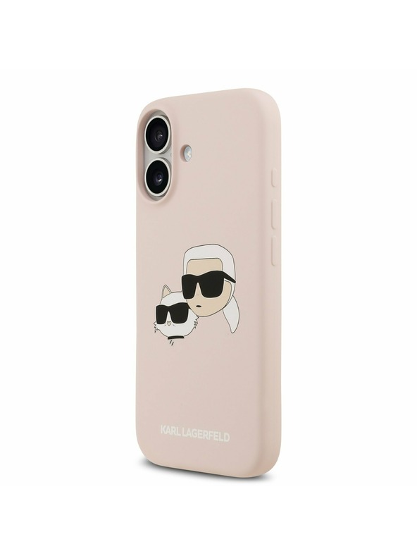 Karl Lagerfeld Karl Lagerfeld Liquid Silicone Double Heads MagSafe Stražnji Poklopac za iPhone 17 Pink