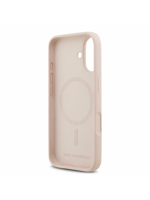 Karl Lagerfeld Karl Lagerfeld Liquid Silicone Double Heads MagSafe Stražnji Poklopac za iPhone 17 Pink