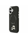 Karl Lagerfeld Karl Lagerfeld PU Karl and Choupette Heads Pins MagSafe Stražnji Poklopac za iPhone 17 Black