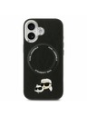 Karl Lagerfeld Karl Lagerfeld PU Karl and Choupette Heads Pins MagSafe Stražnji Poklopac za iPhone 17 Black