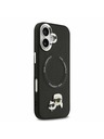 Karl Lagerfeld Karl Lagerfeld PU Karl and Choupette Heads Pins MagSafe Stražnji Poklopac za iPhone 17 Black