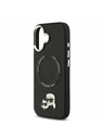 Karl Lagerfeld Karl Lagerfeld PU Karl and Choupette Heads Pins MagSafe Stražnji Poklopac za iPhone 17 Black