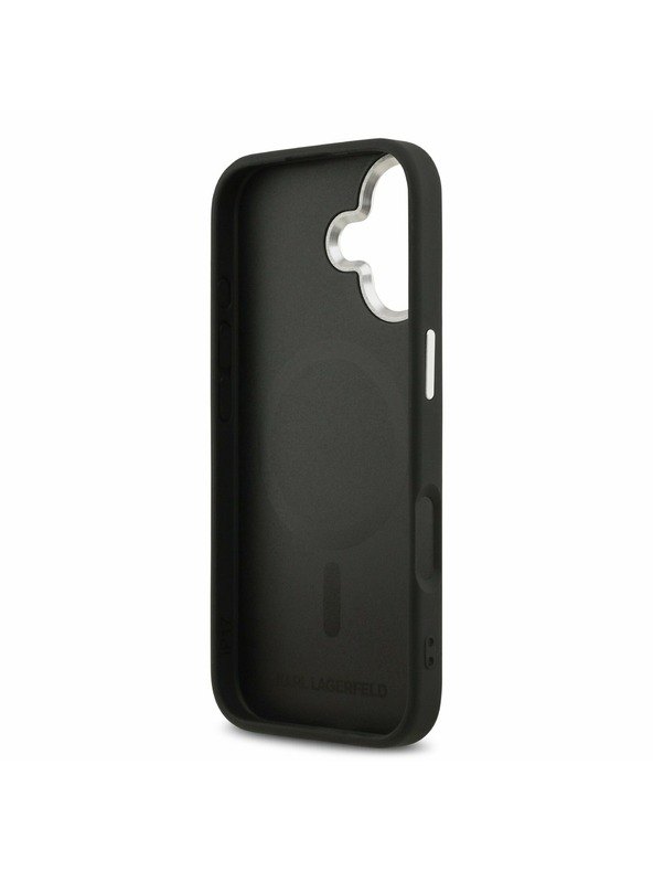 Karl Lagerfeld Karl Lagerfeld PU Karl and Choupette Heads Pins MagSafe Stražnji Poklopac za iPhone 17 Black