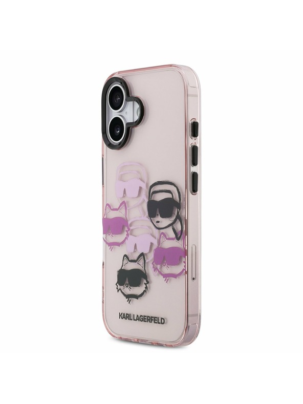 Karl Lagerfeld Karl Lagerfeld IML Multi K&CH Heads Stražnji Poklopac za iPhone 17 Pink
