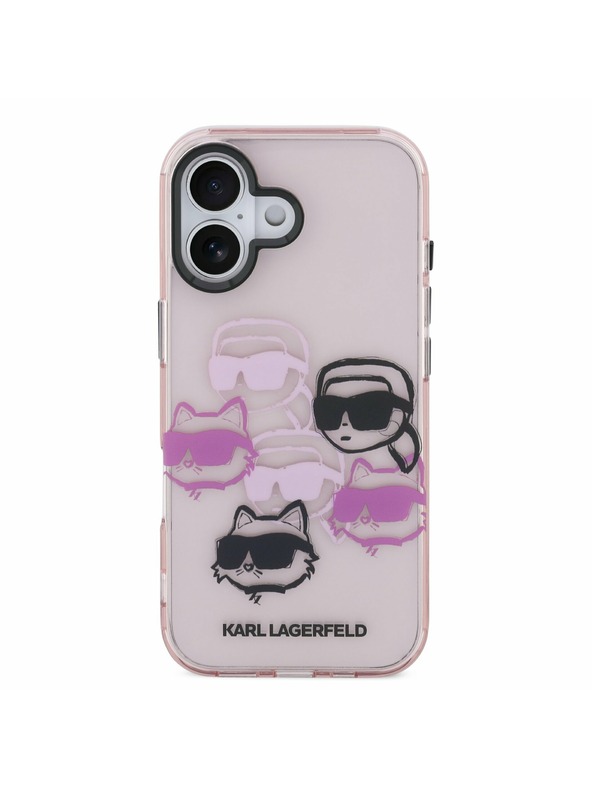 Karl Lagerfeld Karl Lagerfeld IML Multi K&CH Heads Stražnji Poklopac za iPhone 17 Pink