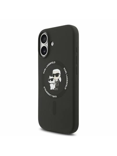 Karl Lagerfeld Karl Lagerfeld Liquid Silicone Karl and Choupette MagSafe Stražnji Poklopac za iPhone 17 Black