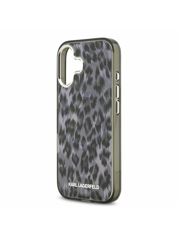 Karl Lagerfeld Karl Lagerfeld IML Leopard MagSafe Stražnji Poklopac za iPhone 17 Grey