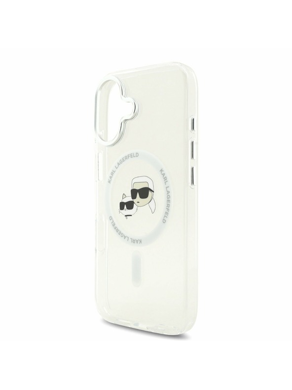 Karl Lagerfeld Karl Lagerfeld IML K&CH Heads Metal Frame MagSafe Stražnji Poklopac za iPhone 17 Transparent