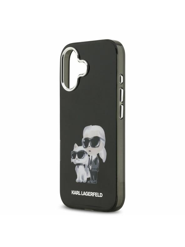 Karl Lagerfeld Karl Lagerfeld IML Aquarelle Karl and Choupette Stražnji Poklopac za iPhone 17 Black
