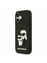 Karl Lagerfeld Karl Lagerfeld 3D Rubber Karl and Choupette Stražnji Poklopac za iPhone 17 Black