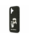 Karl Lagerfeld Karl Lagerfeld 3D Rubber Karl and Choupette Stražnji Poklopac za iPhone 17 Black