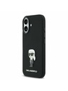 Karl Lagerfeld Karl Lagerfeld Liquid Silicone Metal Ikonik Stražnji Poklopac za iPhone 17 Black