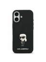 Karl Lagerfeld Karl Lagerfeld Liquid Silicone Metal Ikonik Stražnji Poklopac za iPhone 17 Black