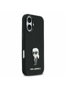 Karl Lagerfeld Karl Lagerfeld Liquid Silicone Metal Ikonik Stražnji Poklopac za iPhone 17 Black