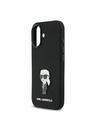 Karl Lagerfeld Karl Lagerfeld Liquid Silicone Metal Ikonik Stražnji Poklopac za iPhone 17 Black