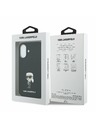 Karl Lagerfeld Karl Lagerfeld Liquid Silicone Metal Ikonik Stražnji Poklopac za iPhone 17 Black