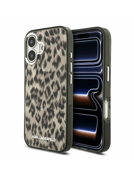 Karl Lagerfeld Karl Lagerfeld IML Leopard MagSafe Stražnji Poklopac za iPhone 17 Brown