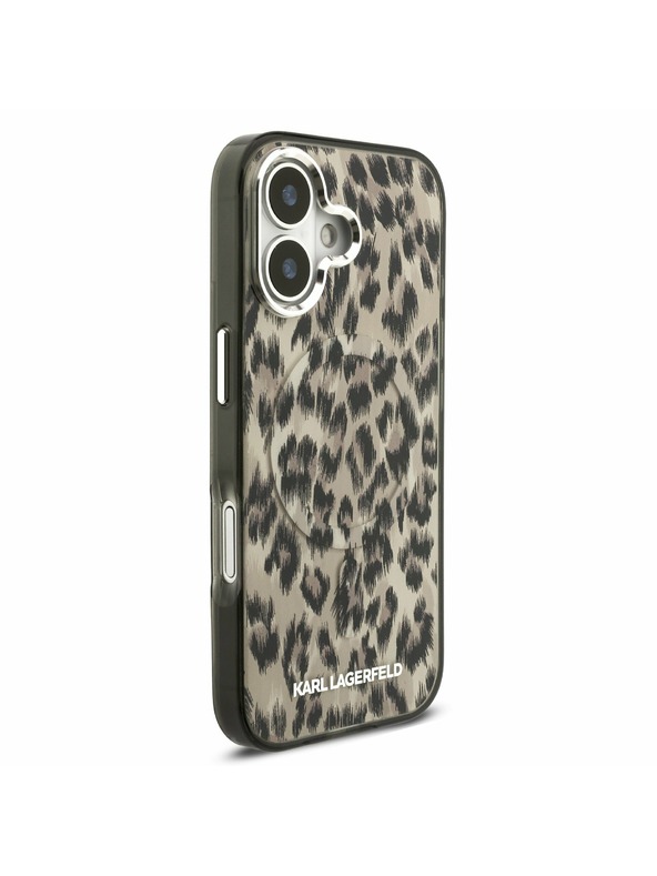 Karl Lagerfeld Karl Lagerfeld IML Leopard MagSafe Stražnji Poklopac za iPhone 17 Brown