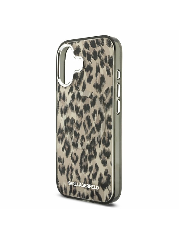 Karl Lagerfeld Karl Lagerfeld IML Leopard MagSafe Stražnji Poklopac za iPhone 17 Brown