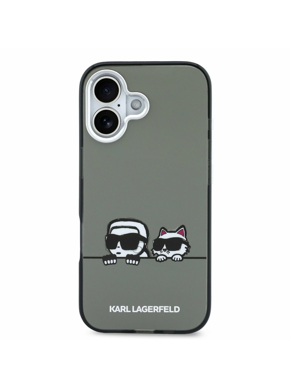 Karl Lagerfeld Karl Lagerfeld IML K&CH Heads Logo MagSafe Stražnji Poklopac za iPhone 17 Black