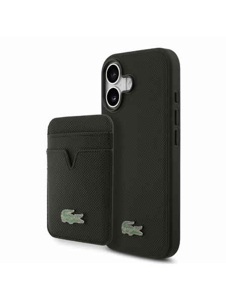 Lacoste Lacoste Iconic Petit Pique MagSafe Stražnji Poklopac + Novčanik za iPhone 17 Black