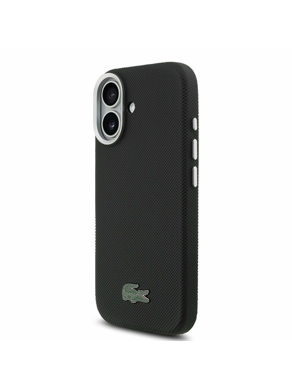 Lacoste Lacoste PVC Iconic Petit Pique Metal Logo MagSafe Stražnji Poklopac za iPhone 17 Black