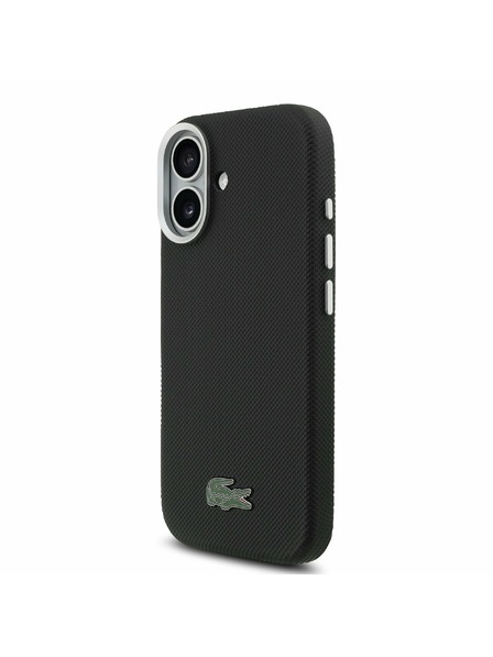 Lacoste Lacoste PVC Iconic Petit Pique Metal Logo MagSafe Stražnji Poklopac za iPhone 17 Black