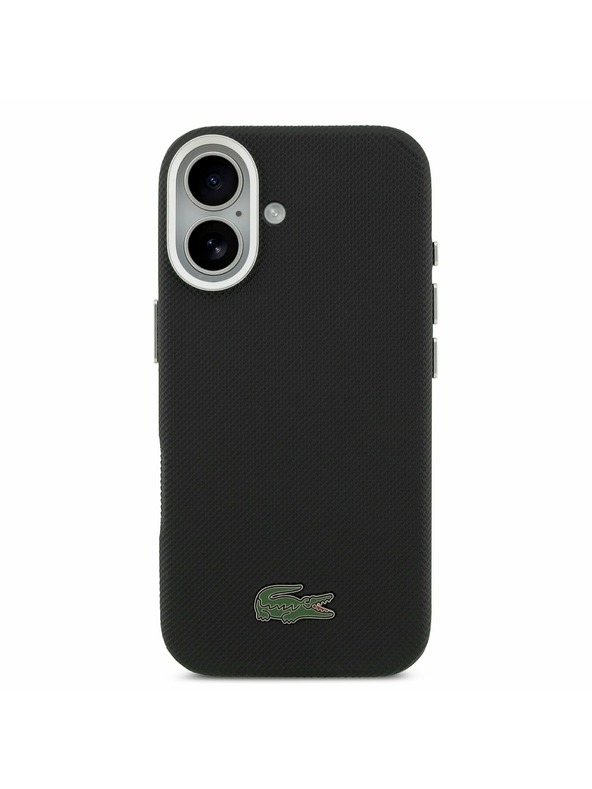 Lacoste Lacoste PVC Iconic Petit Pique Metal Logo MagSafe Stražnji Poklopac za iPhone 17 Black
