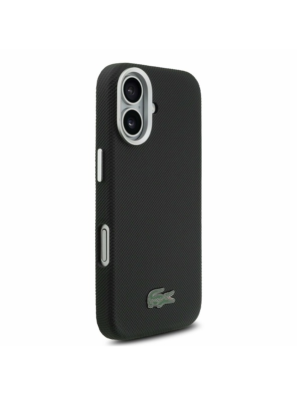 Lacoste Lacoste PVC Iconic Petit Pique Metal Logo MagSafe Stražnji Poklopac za iPhone 17 Black