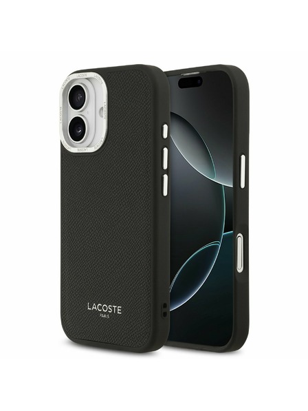 Lacoste Lacoste PU Leather Champs Elysees MagSafe Stražnji Poklopac za iPhone 17 Black