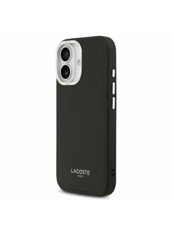 Lacoste Lacoste PU Leather Champs Elysees MagSafe Stražnji Poklopac za iPhone 17 Black