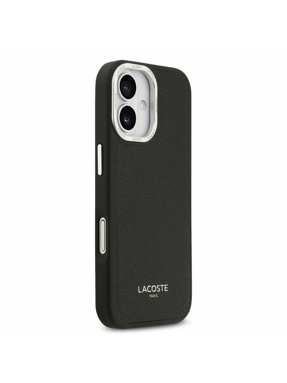 Lacoste Lacoste PU Leather Champs Elysees MagSafe Stražnji Poklopac za iPhone 17 Black