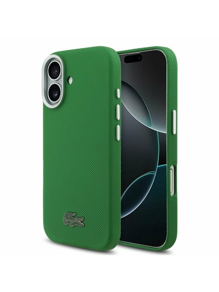 Lacoste Lacoste PVC Iconic Petit Pique Metal Logo MagSafe Stražnji Poklopac za iPhone 17 Green
