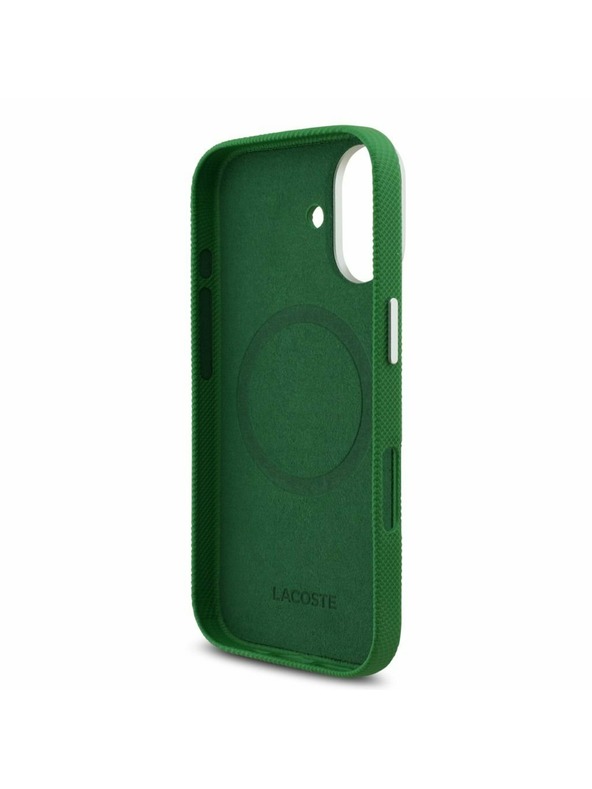 Lacoste Lacoste PVC Iconic Petit Pique Metal Logo MagSafe Stražnji Poklopac za iPhone 17 Green