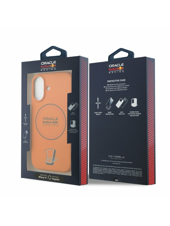 Red Bull Red Bull Silicone Blue Ring MagSafe Stražnji poklopac za iPhone 17 Orange