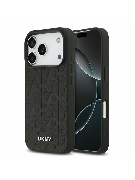 DKNY DKNY PU Leather Grid Pattern Magsafe Stražnji poklopac za iPhone 17 Pro Black