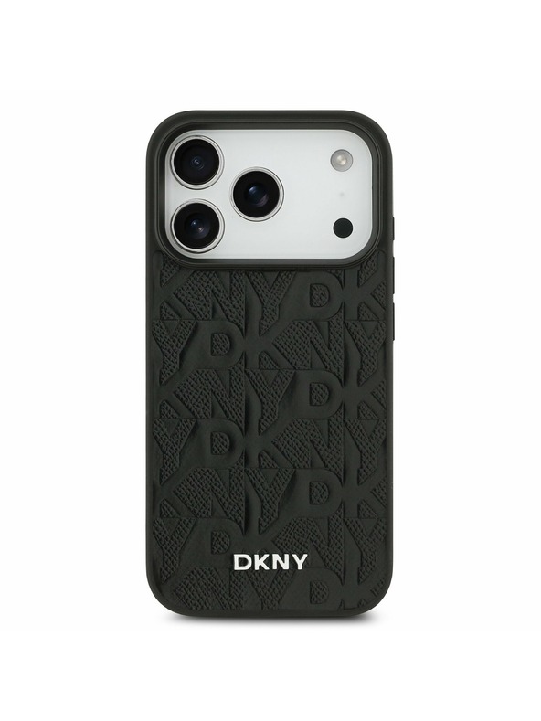 DKNY DKNY PU Leather Grid Pattern Magsafe Stražnji poklopac za iPhone 17 Pro Black
