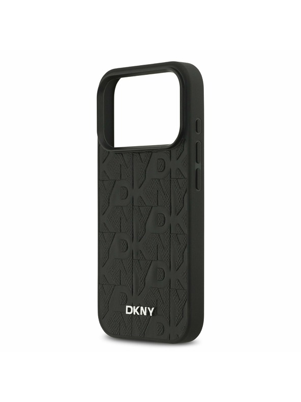 DKNY DKNY PU Leather Grid Pattern Magsafe Stražnji poklopac za iPhone 17 Pro Black