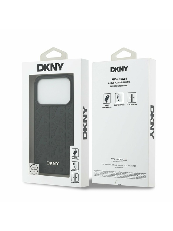 DKNY DKNY PU Leather Grid Pattern Magsafe Stražnji poklopac za iPhone 17 Pro Black