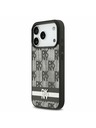 DKNY DKNY PU Leather Checkered Pattern and Stripe Stražnji poklopac za iPhone 17 Pro Black