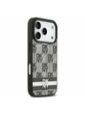 DKNY DKNY PU Leather Checkered Pattern and Stripe Stražnji poklopac za iPhone 17 Pro Black