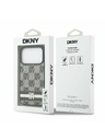 DKNY DKNY PU Leather Checkered Pattern and Stripe Stražnji poklopac za iPhone 17 Pro Black