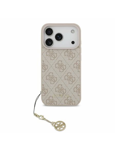 Guess Guess 4G Charm MagSafe Stražnji poklopac za iPhone 17 Pro Tone on Tone Pink