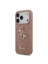 Guess Guess PU Fixed Glitter 4G Metal Logo Stražnji poklopac za iPhone 17 Pro Pink